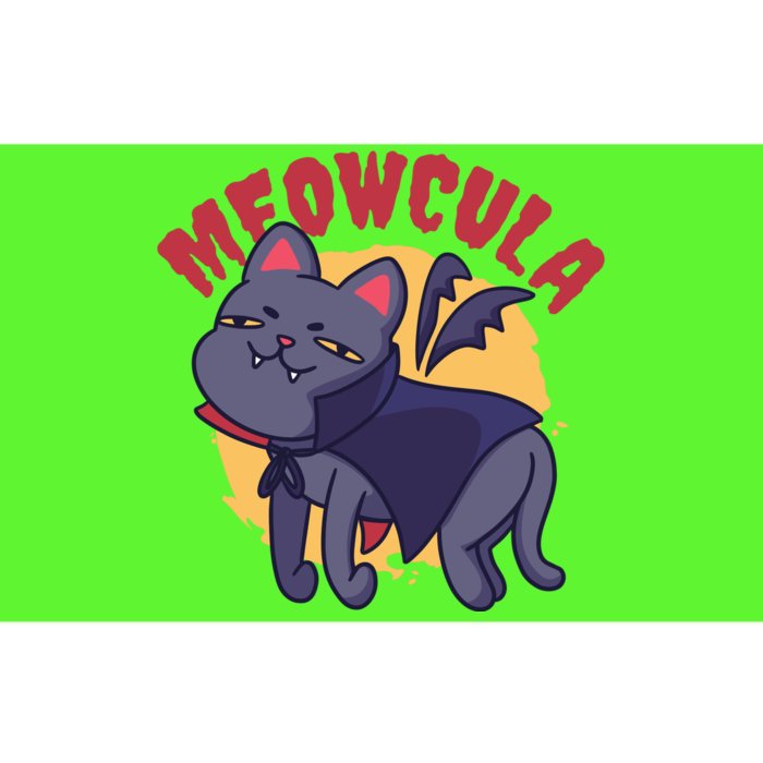 Meow Dracula Cat Cartoon Bumper Sticker