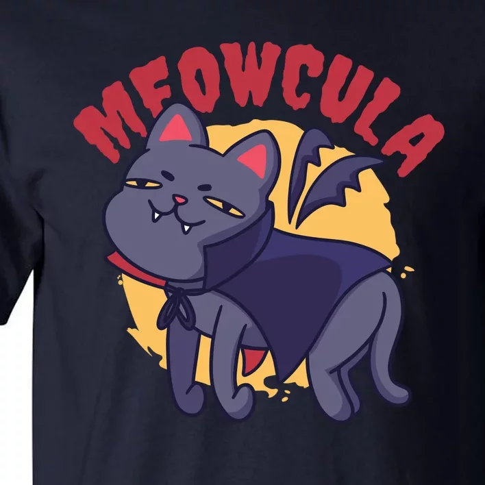 Meow Dracula Cat Cartoon Tall T-Shirt