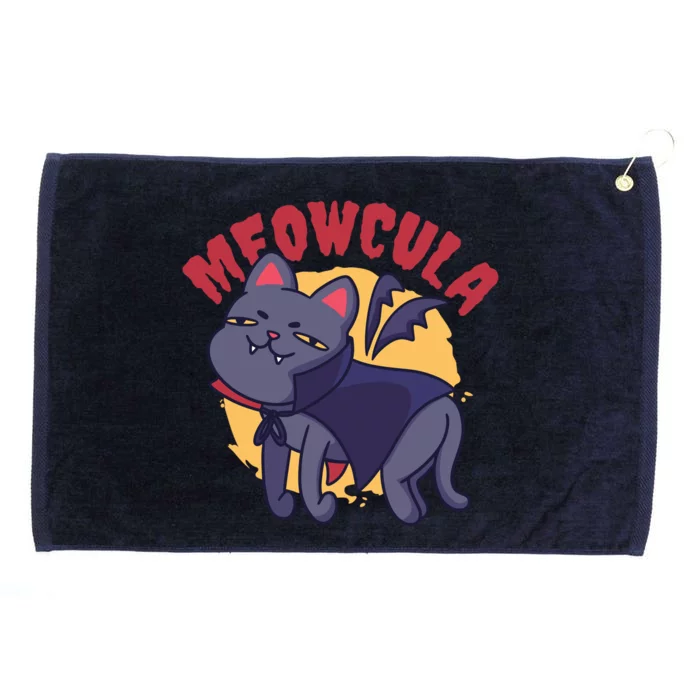 Meow Dracula Cat Cartoon Grommeted Golf Towel