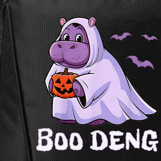 Moo Deng Cute Baby Pygmy Hippo Bouncy Pig In Thai Halloween City Backpack