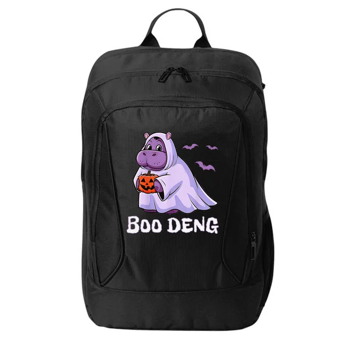 Moo Deng Cute Baby Pygmy Hippo Bouncy Pig In Thai Halloween City Backpack