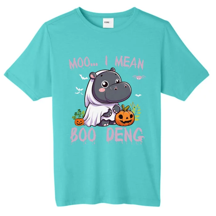 Moo Deng Cute Baby Pygmy Hippo Bouncy Pig In Thai Halloween ChromaSoft Performance T-Shirt