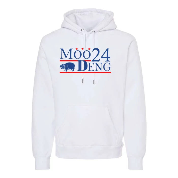 Moo Deng Cute Hippo Moo Deng Zoo For Animal Lovers Premium Hoodie