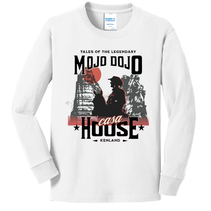 Mojo Dojo Casa House Funny Doll Trending Western Cowboy Kids Long Sleeve Shirt