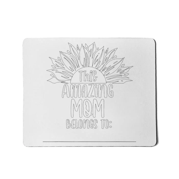 Mother's Day Craft Gift from to Mom Coloring Craft Mousepad