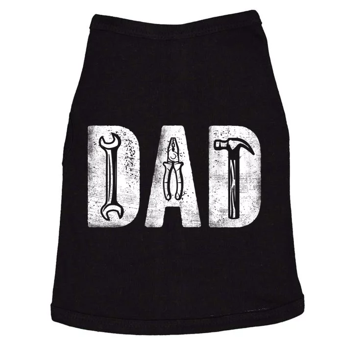 Mechanic Dad Classic Bold Font FatherS Day Repairman Daddy Doggie Tank