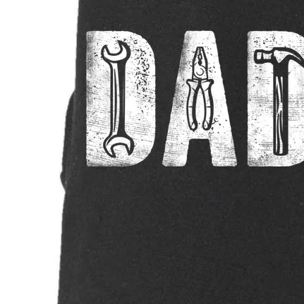 Mechanic Dad Classic Bold Font FatherS Day Repairman Daddy Doggie 3-End Fleece Hoodie