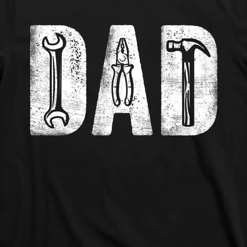 Mechanic Dad Classic Bold Font FatherS Day Repairman Daddy T-Shirt