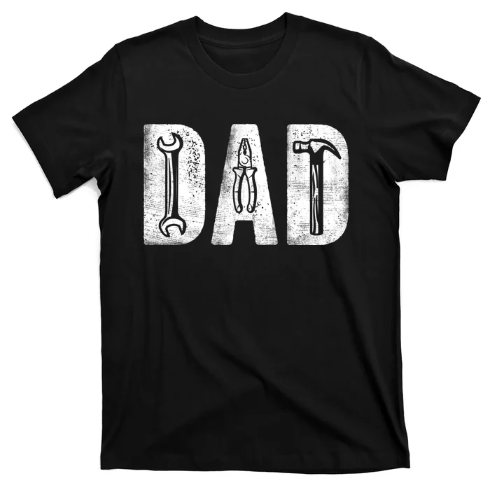 Mechanic Dad Classic Bold Font FatherS Day Repairman Daddy T-Shirt