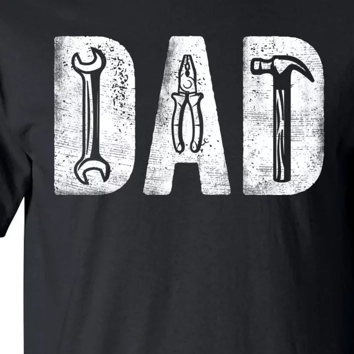 Mechanic Dad Classic Bold Font FatherS Day Repairman Daddy Tall T-Shirt