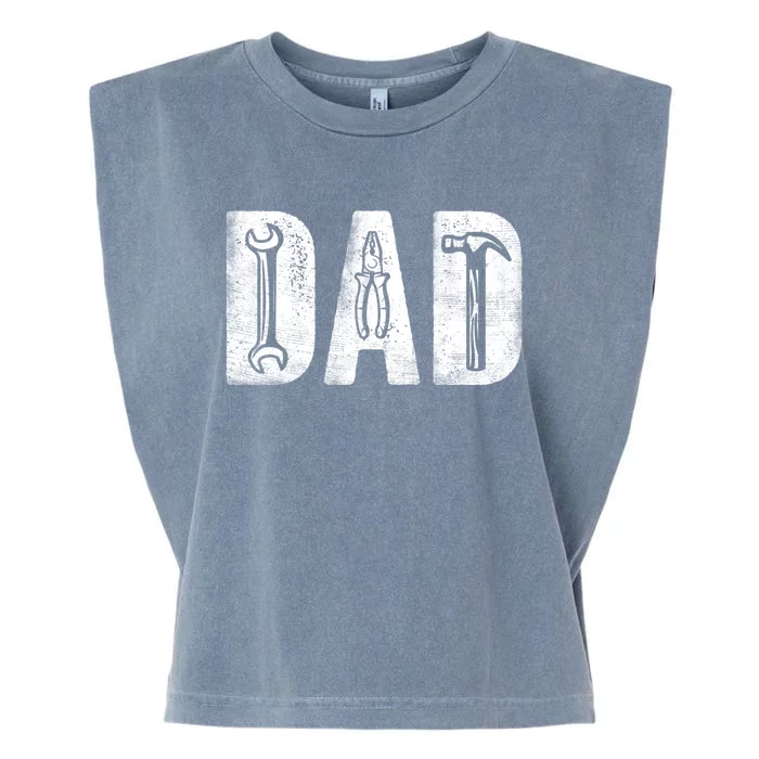 Mechanic Dad Classic Bold Font FatherS Day Repairman Daddy Garment-Dyed Women's Muscle Tee