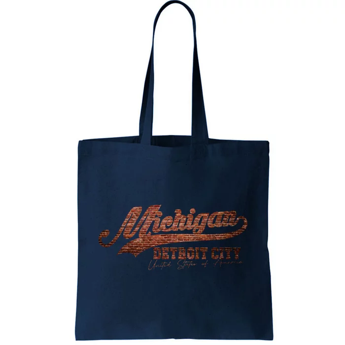 Michigan Detroit City Bricks Tote Bag