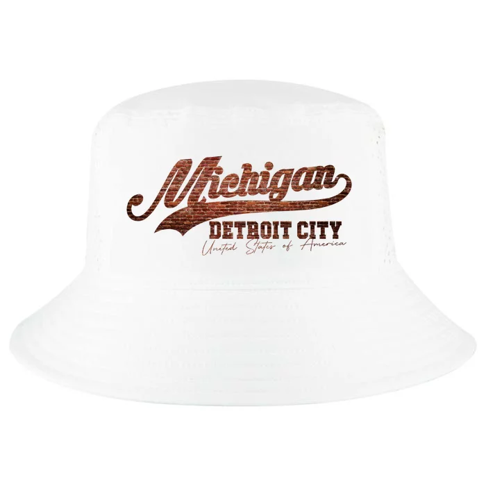 Michigan Detroit City Bricks Cool Comfort Performance Bucket Hat