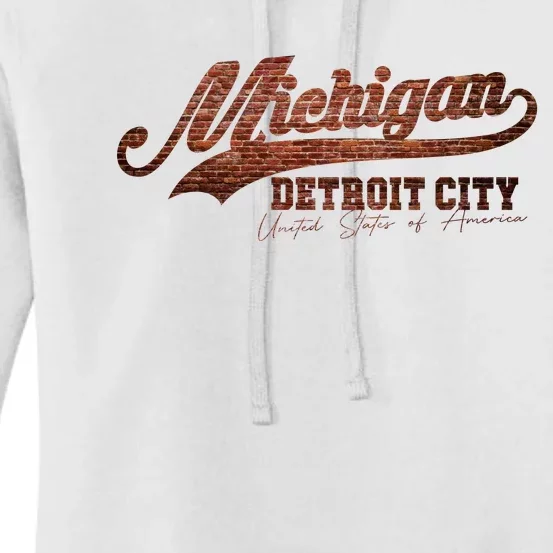 Michigan Detroit City Bricks Women's Pullover Hoodie