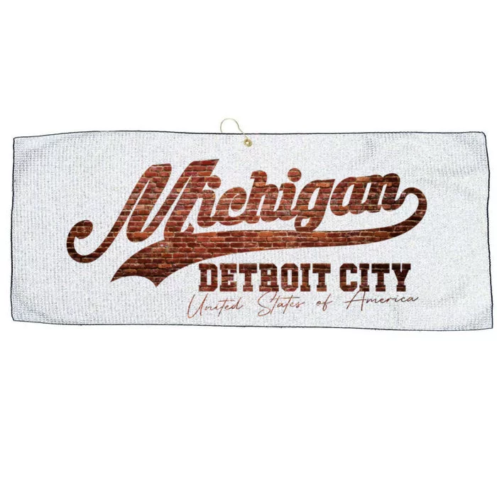 Michigan Detroit City Bricks Large Microfiber Waffle Golf Towel