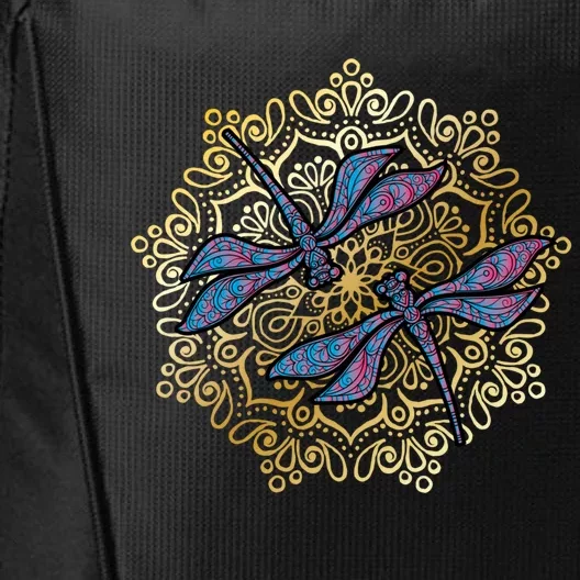 Mandala Dragonfly Cool Gift Magical Dragonflies As A Spiritual Yoga Gift City Backpack