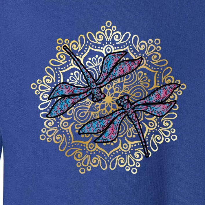 Mandala Dragonfly Cool Gift Magical Dragonflies As A Spiritual Yoga Gift Toddler Sweatshirt