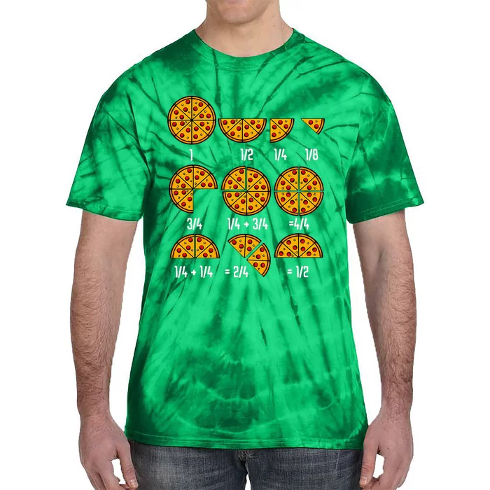 Maths Day Costume Idea Teachers Pizza Slice Fraction Tie-Dye T-Shirt