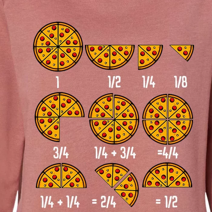 Maths Day Costume Idea Teachers Pizza Slice Fraction Womens California Wash Sweatshirt