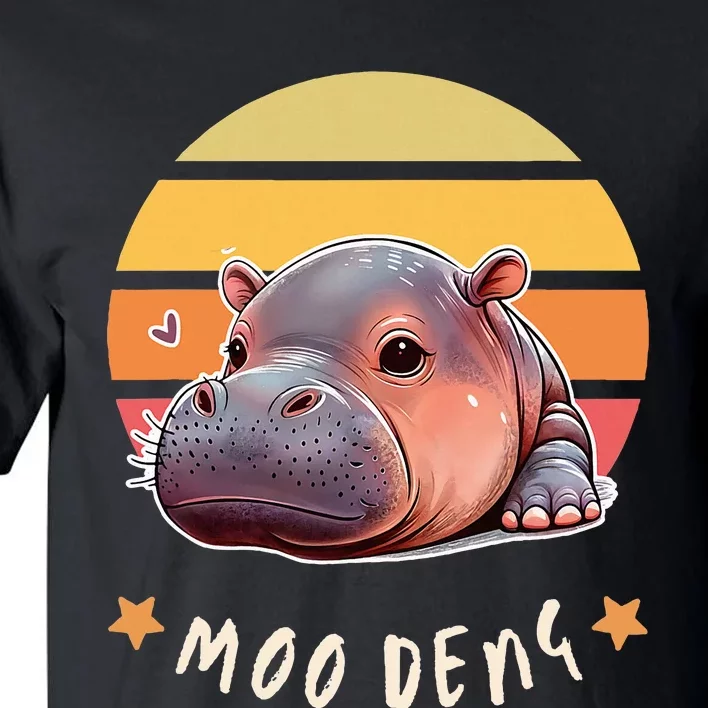 Moo Deng Cute Baby Pygmy Hippo Bouncy Pig In Thai Tall T-Shirt