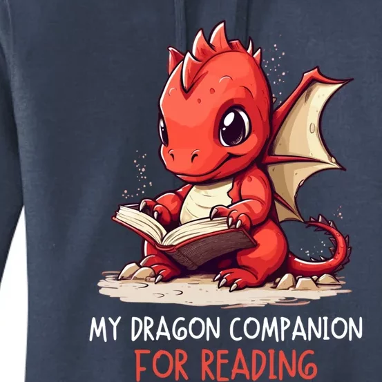 My Dragon Companion For Reading Book Dragon Bookworm Gift Women's Pullover Hoodie