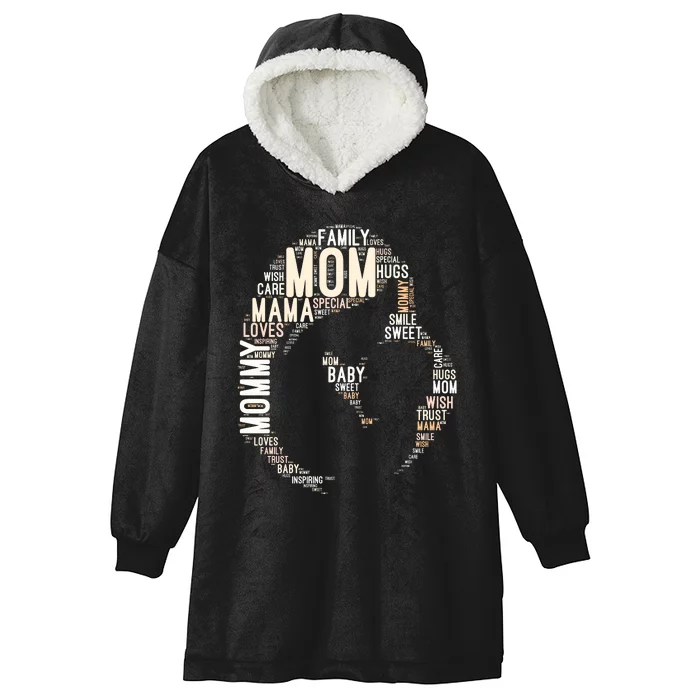 MotherS Day Celebration Mom And Baby Love Hooded Wearable Blanket