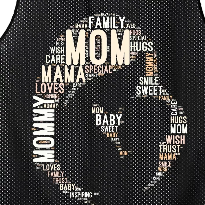 MotherS Day Celebration Mom And Baby Love Mesh Reversible Basketball Jersey Tank