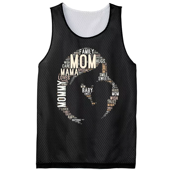 MotherS Day Celebration Mom And Baby Love Mesh Reversible Basketball Jersey Tank