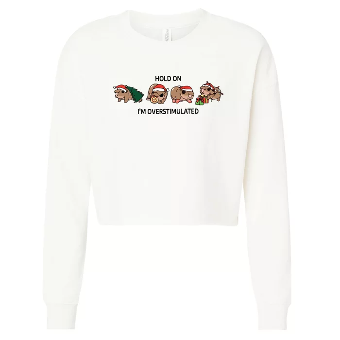 Moo Deng Christmas Cropped Pullover Crew