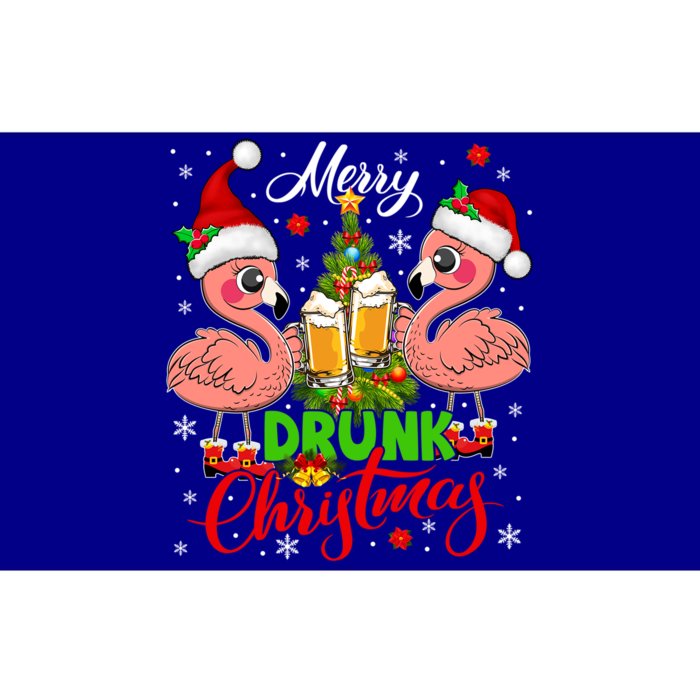 Merry Drunk Christmas Santa Flamingos Ing Beer Lover Gift Bumper Sticker