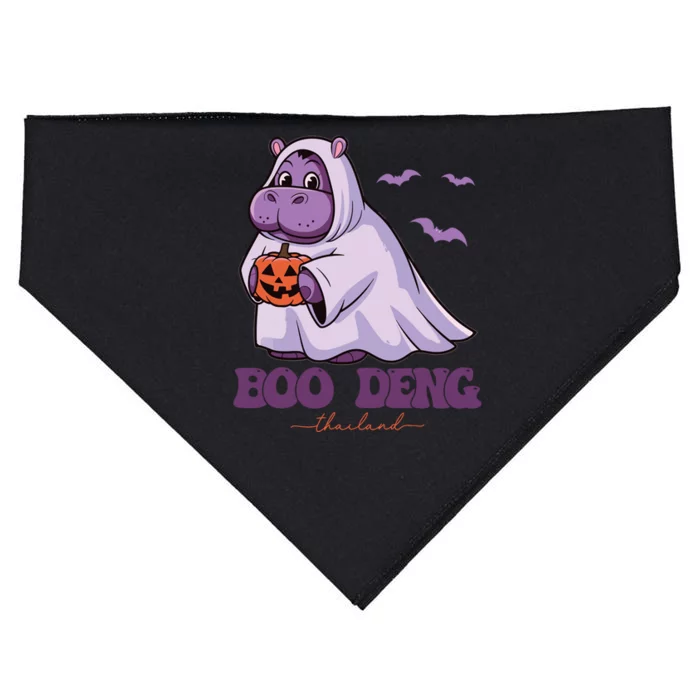 Moo Deng Cute Baby Pygmy Hippo Bouncy Pig In Thai Halloween USA-Made Doggie Bandana