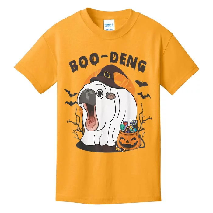 Moo Deng Cute Baby Pygmy Hippo Bouncy Pig In Thai Halloween Kids T-Shirt