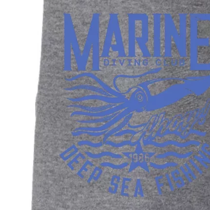 Marine Diving Club Deep Sea Fishing 1986 Doggie 3-End Fleece Hoodie