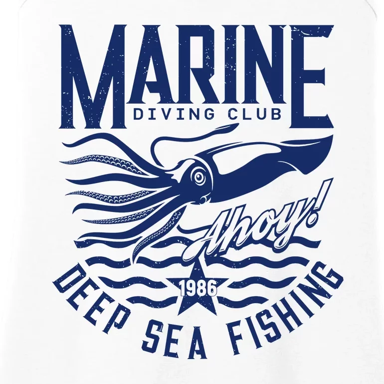 Marine Diving Club Deep Sea Fishing 1986 Ladies Essential Tank