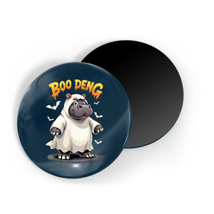 Moo Deng Cute Baby Pygmy Hippo Bouncy Pig In Thai Halloween Magnet