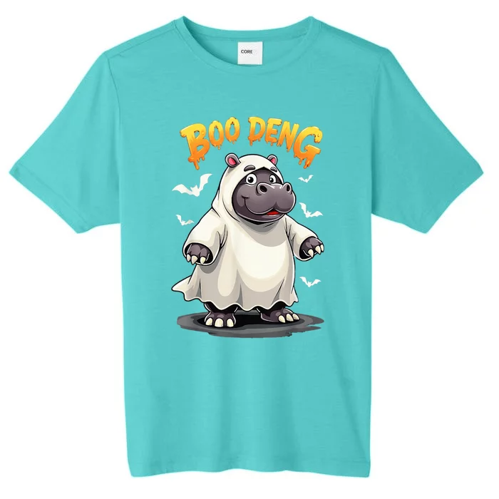 Moo Deng Cute Baby Pygmy Hippo Bouncy Pig In Thai Halloween ChromaSoft Performance T-Shirt