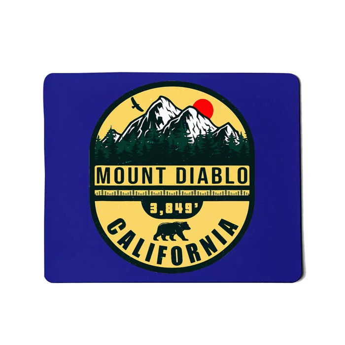 Mount Diablo California Mountains 1960s Retro Vintage Mousepad