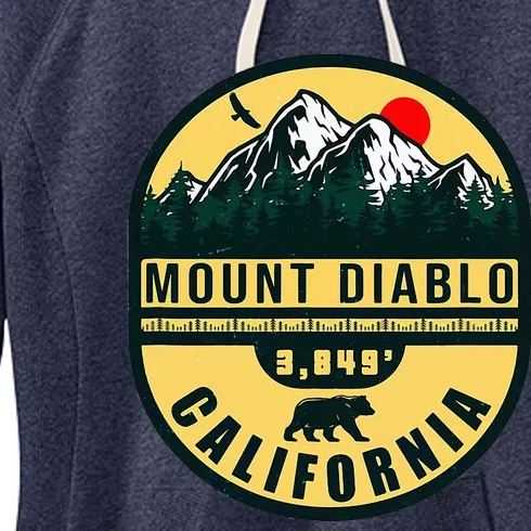 Mount Diablo California Mountains 1960s Retro Vintage Women's Fleece Hoodie