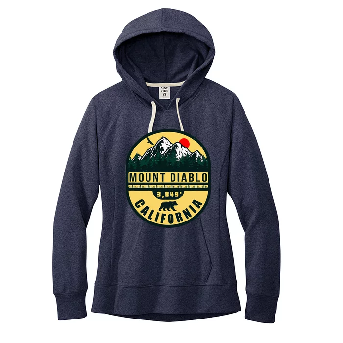 Mount Diablo California Mountains 1960s Retro Vintage Women's Fleece Hoodie