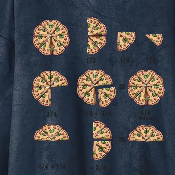 Maths Day Costume Idea And Pizza Slice Fraction Gift Hooded Wearable Blanket