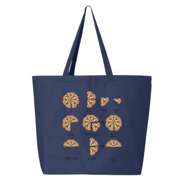 Maths Day Costume Idea And Pizza Slice Fraction Gift 25L Jumbo Tote