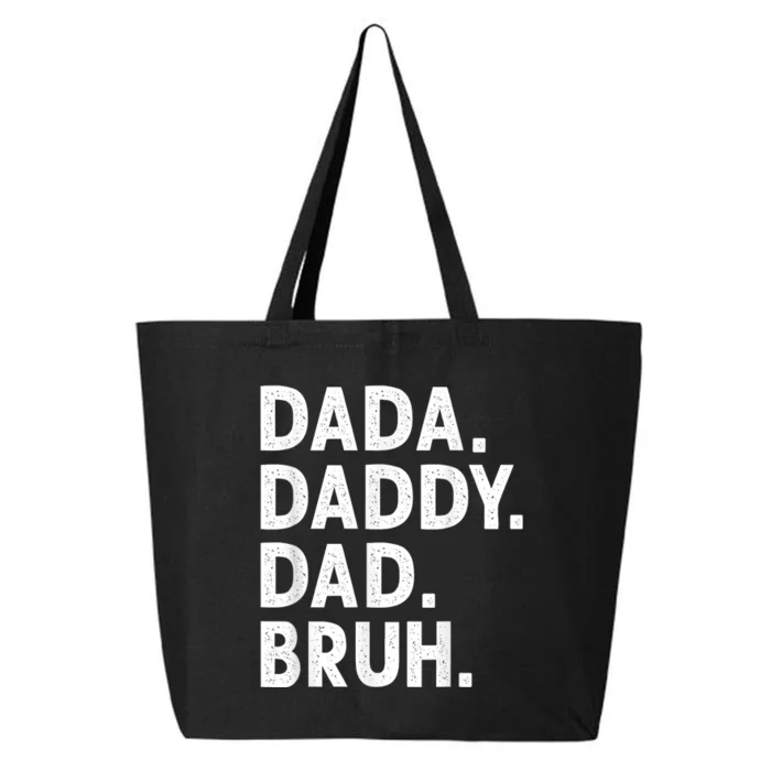 Men Dada Daddy Dad Bruh Funny Fathers Day Gift 25L Jumbo Tote