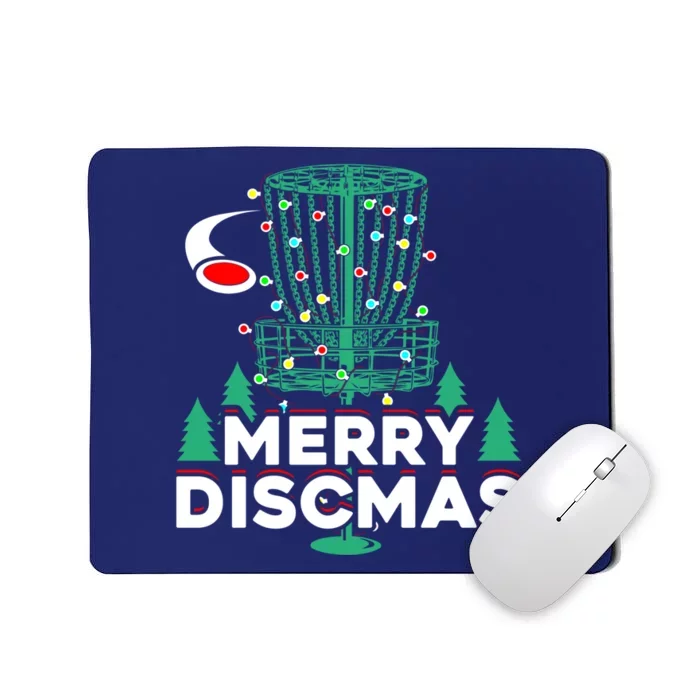 Merry Discmas Disc Golf Frisbee Christmas Xmas Funny Mousepad