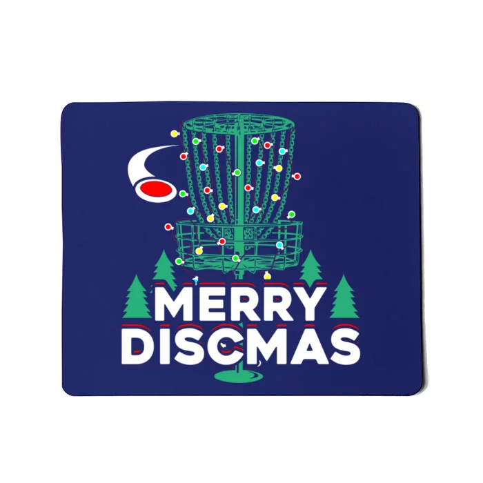 Merry Discmas Disc Golf Frisbee Christmas Xmas Funny Mousepad