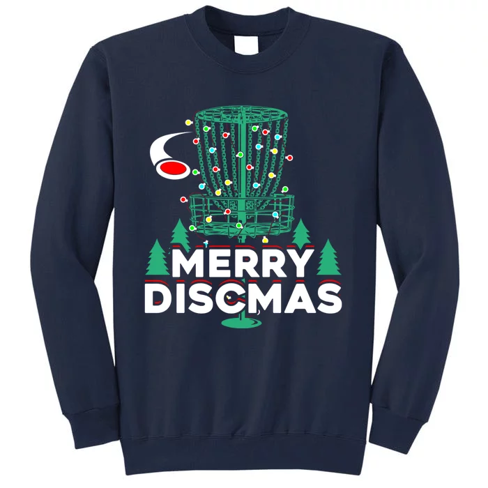 Merry Discmas Disc Golf Frisbee Christmas Xmas Funny Tall Sweatshirt