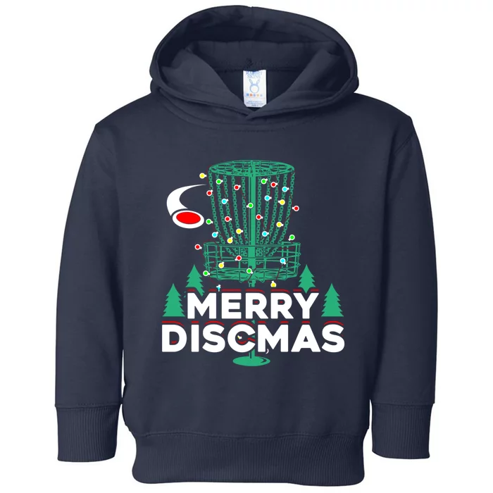 Merry Discmas Disc Golf Frisbee Christmas Xmas Funny Toddler Hoodie