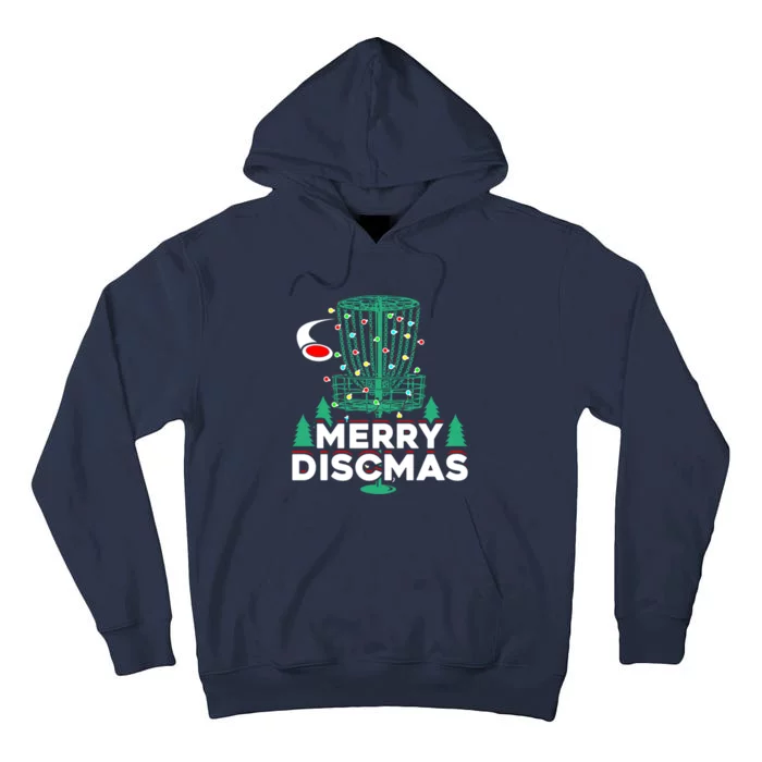 Merry Discmas Disc Golf Frisbee Christmas Xmas Funny Tall Hoodie