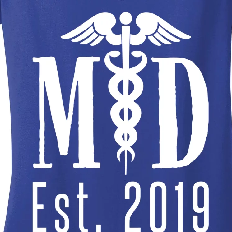 M D Degree 2019 Medical Student Physician Doctor Graduation Great Gift Women's V-Neck T-Shirt