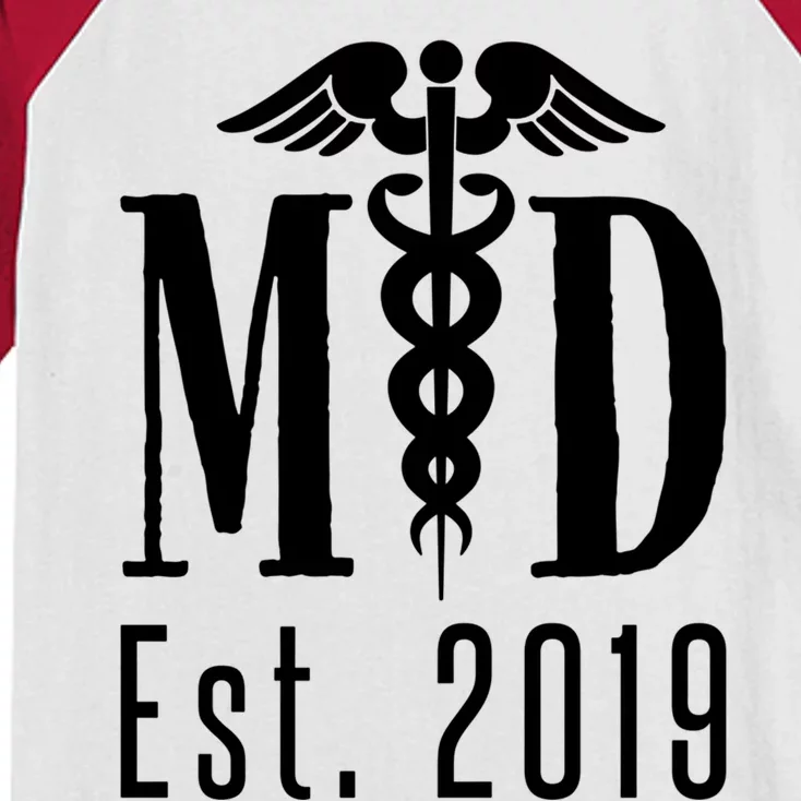 M D Degree 2019 Medical Student Physician Doctor Graduation Great Gift Kids Colorblock Raglan Jersey