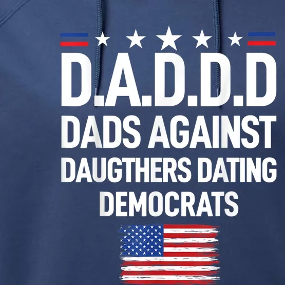 Mens Daddd Dads Against Daughters Dating Democrats Performance Fleece Hoodie